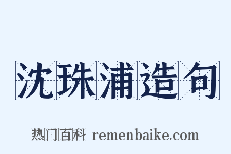 沈珠浦造句是什么意思的图片